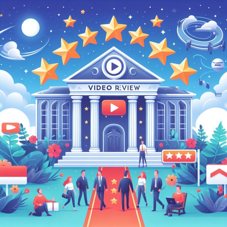 InVideo Reviews banner with stars rating